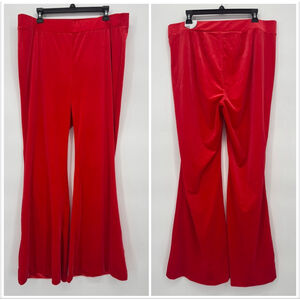 Lane Bryant Red Velvet Mid Rise Flare Pants Size 16